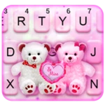 teddy bear couple android application logo